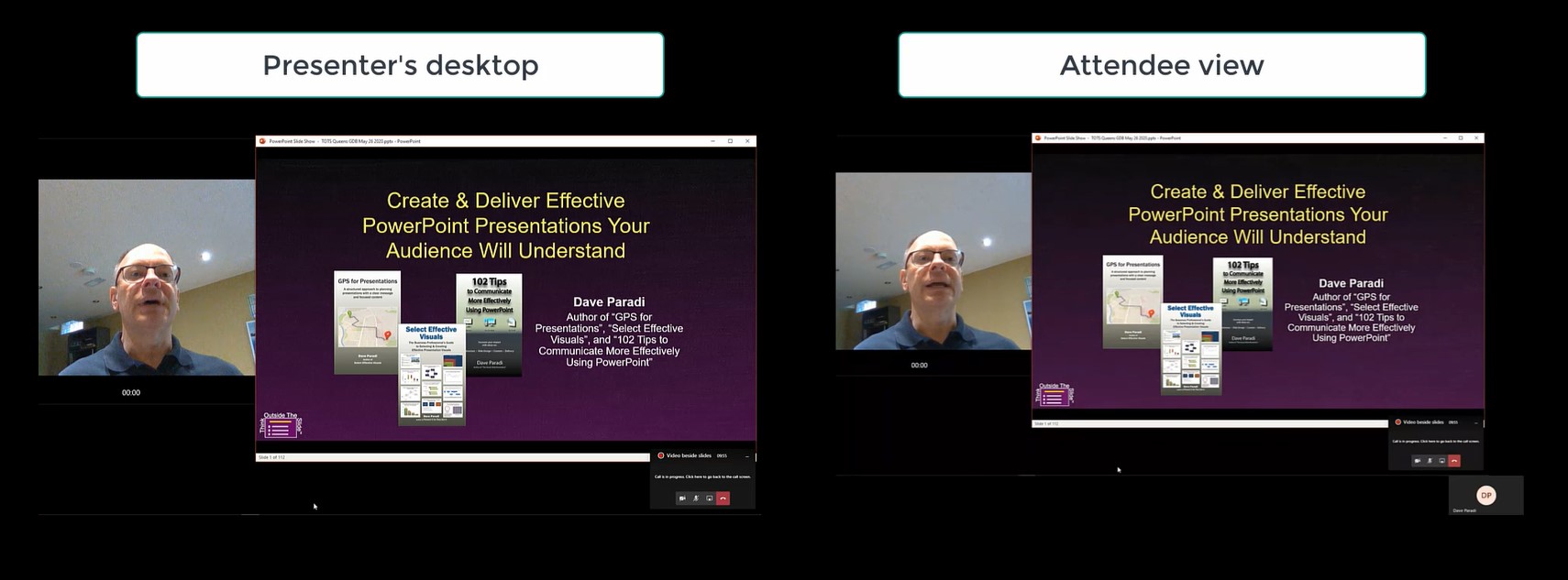 Zoom share screen powerpoint presenter view image