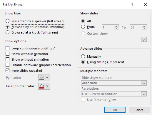 Displaying the Live View Dialog