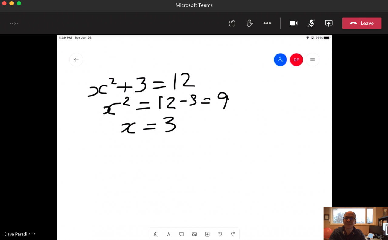 Display your iPad screen from your computer in a Microsoft Teams meeting to show an app or use
