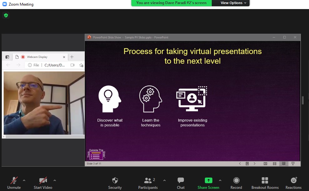 Use Zoom multiwindow sharing to present your PowerPoint slides beside