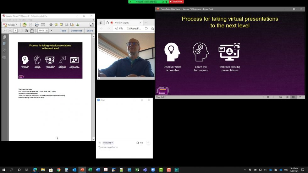 Use Zoom multiwindow sharing to present your PowerPoint slides beside
