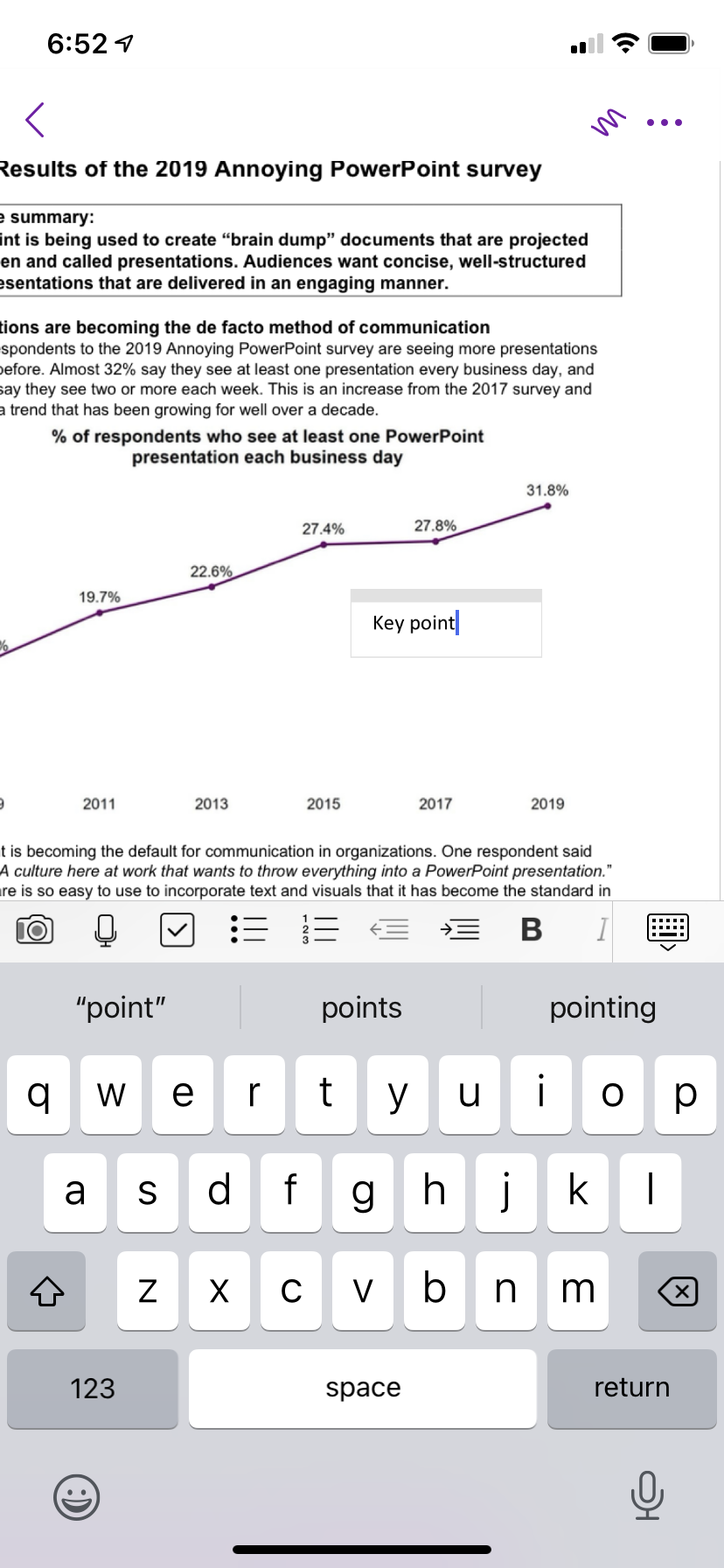 Adding a PDF document to OneNote in iOS or iPadOS so you can take notes ...